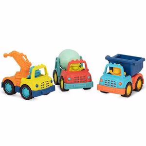 Wonder Wheels 3 Mini Camiones de Construcción - B. Toys 79062
