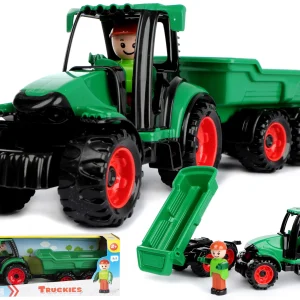 Truckies Tractor Verde con Remolque y Muñeco - Lena 01625