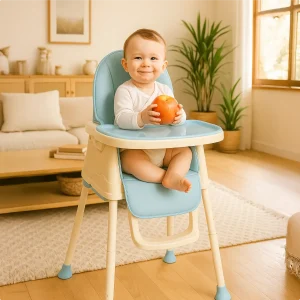 Trona Evolutiva con Babero de Silicona para Bebé