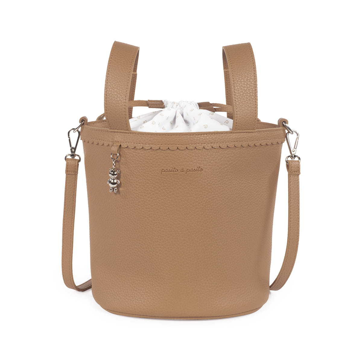 BOLSA BUCKET ICON CARAMEL