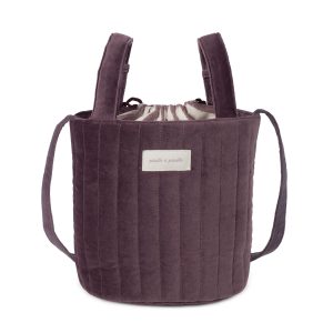 BOLSA BUCKET CHERRY VELVET
