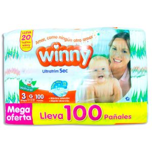 Pañal Winny Sec Etapa 3/g X 100