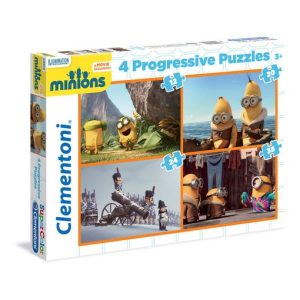 Minions 4 Puzzles Progresivos de 12, 20, 24 y 35 Piezas - Clementoni 21511