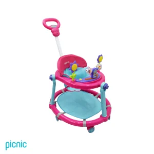 Andadera Plegable Para Bebé Con Barra De Empuje