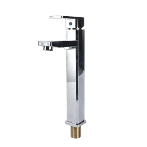 Grifo Llave Mezclador Monocontrol Para Lavamanos Cuello Alto