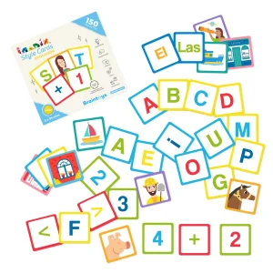 Imanix 150 Tarjetas Magnéticas Letras, Números e Imágenes - Braintoys 350603