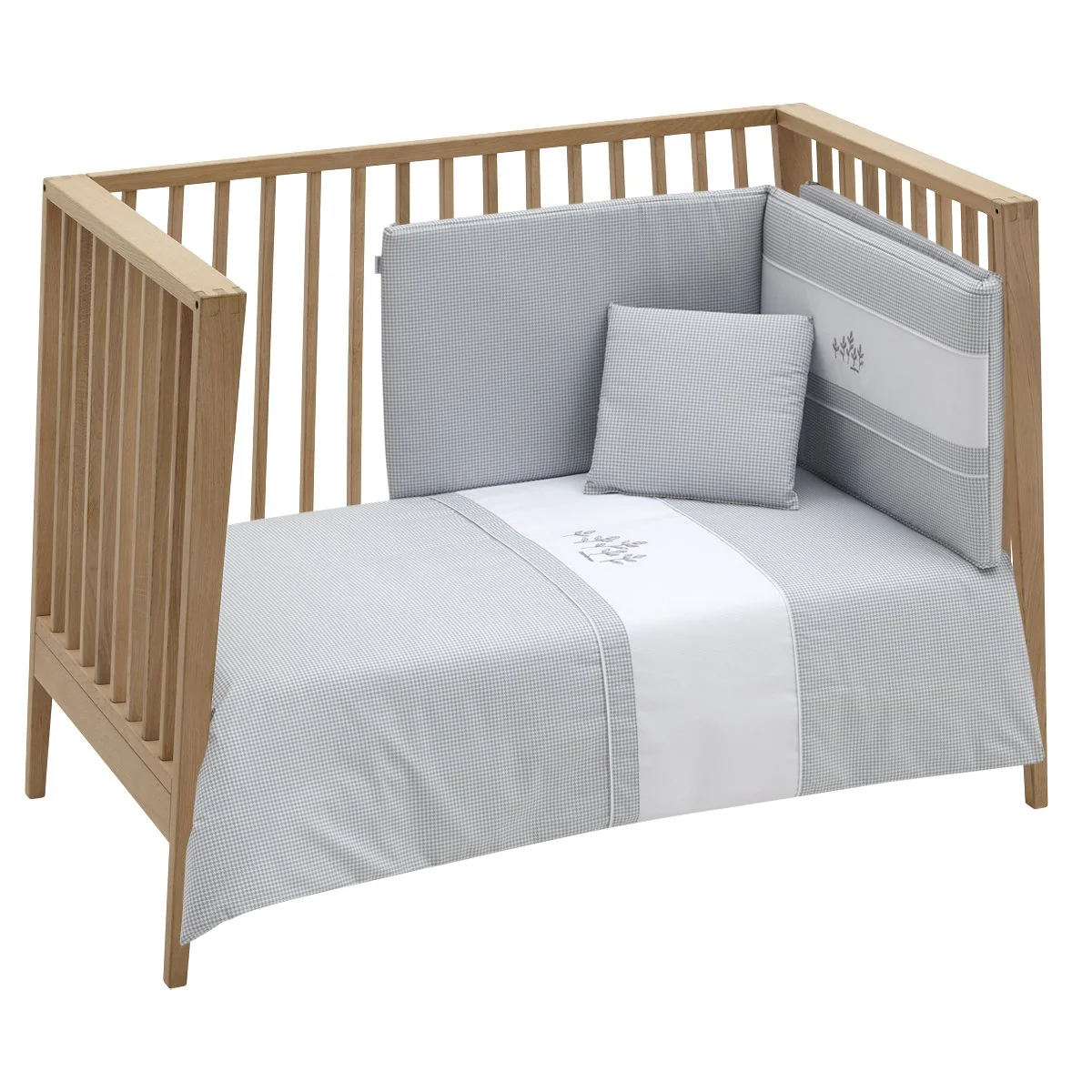 JGO 2 PCS.F.NORDICA CUNA 70 MINI WINDSORD GRIS 110x170x3 CM