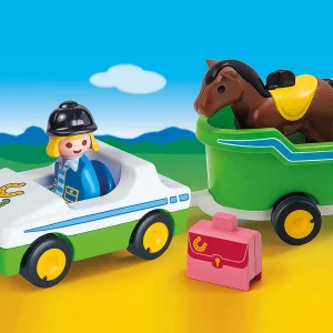 1.2.3 Coche con Remolque de Caballo - Playmobil 70181