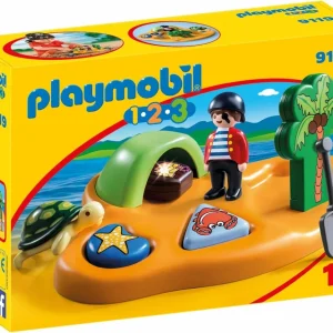 1.2.3 Isla Pirata  con puzzle encaje de formas - Playmobil 9119