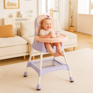 LUMINA Trona De Bebe Con Babero Y Vajilla De Silicona