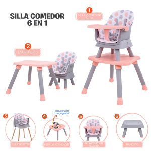 Silla Comedor Bebe 6 en 1 Sidney