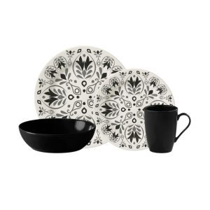 Vajilla Corona 4 Puestos – 16 Piezas Valent