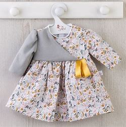 Vestido Noor Flores Grises y Rosas