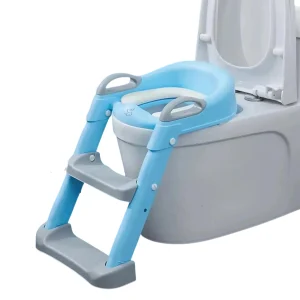 Asiento Entrenador para Inodoro con Escalera Acolchonado (Modelo B)